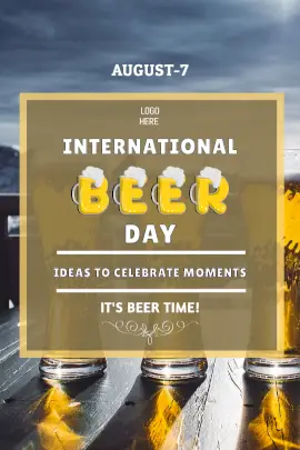 Online Editable International Beer Day Celebration Tumblr Graphic