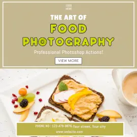 Online Editable Photography Classes Social Media Post