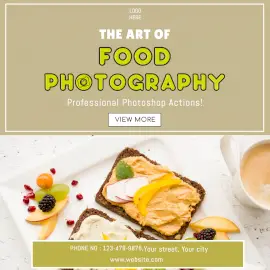Online Editable Food Photography Classe Instagram Ad