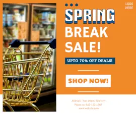 Online Editable Spring Break Sale Facebook Post