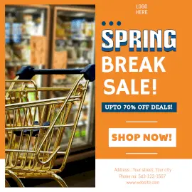 Online Editable Spring Sale Instagram Ad