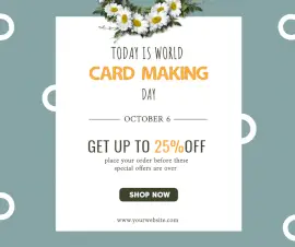 Online Editable Today is World Card Making Day Facebook Post