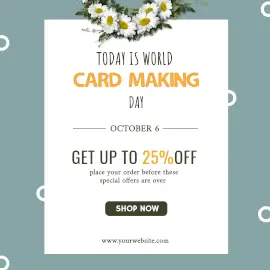 Online Editable World Card Making Day Promotional Instagram Ad