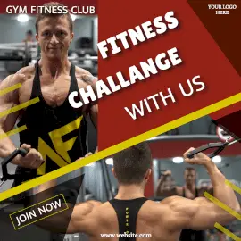 Online Editable Fitness Club Promotion Instagram Ad