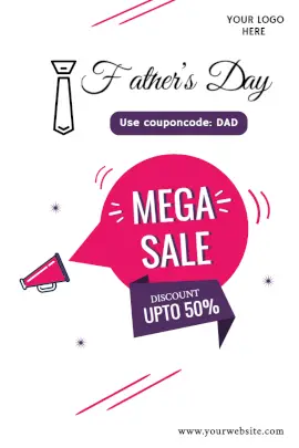 Online Editable Father's Day Sale Pinterest Graphic