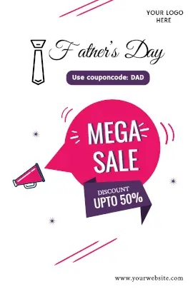 Online Editable Father's Day Discount Sale Tumblr Graphic