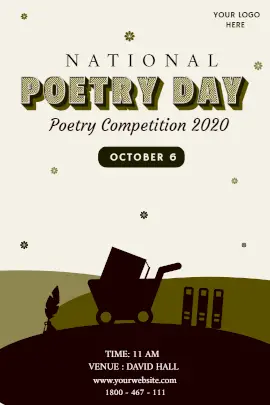 Online Editable National Poetry Day October 20 Poetry Event Tumblr Graphic