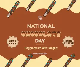 Online Editable National Chocolate Day Facebook Post