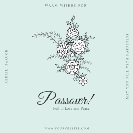 Online Editable Wishes for Passover Instagram Ad