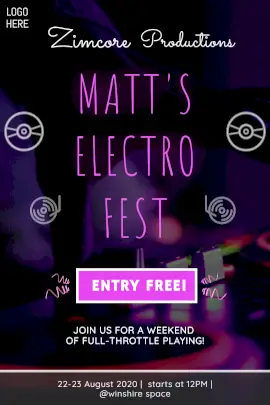 Online Editable Electronic Music Festival Tumblr Graphic