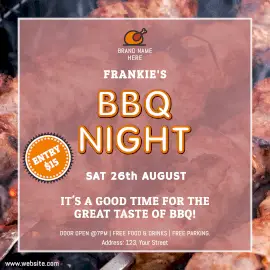 Online Editable Barbeque Night Carnival Offers Instagram Ad