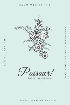 Online Editable Wishes for Passover Tumblr Graphic