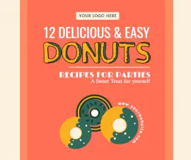 Online Editable Donut Recipes Facebook Post