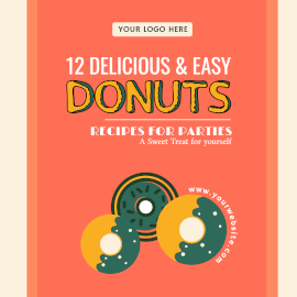 Online Editable Donut Recipes Instagram Ad