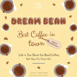 Online Editable Cafeteria Promotion Instagram Ad