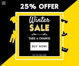 Online Editable Winter Sale Offers Facebook Post