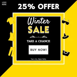 Online Editable Winter Sale Offers Instagram Ad