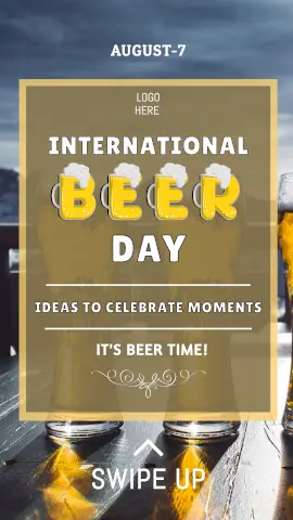 Online Editable International Beer Day Story Design