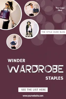 Online Editable Fashion Blog Pinterest Graphic