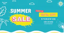 Online Editable Summer Sale Social Media Post