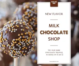 Online Editable Chocolate Shop Facebook Post