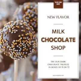 Online Editable Milk Chocolate outlet Promotion Instagram Ad