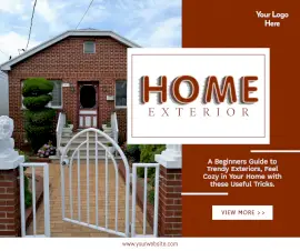 Online Editable Home Exterior Facebook Post