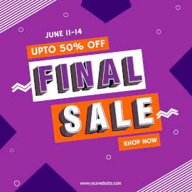 Online Editable Final Sale Offers Instagram Ad