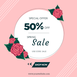 Online Editable Spring Special Offer Instagram Ad