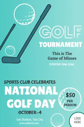Online Editable National Golf Day October 4 Event Tumblr Graphic