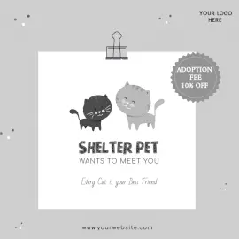 Online Editable Adoption Promotion Social Media Post