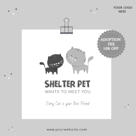 Online Editable Adoption Promotion Instagram Ad