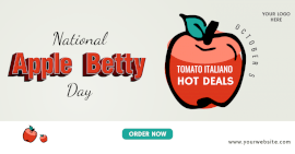 Online Editable National Apple Betty Day October 4 Facebook Ad