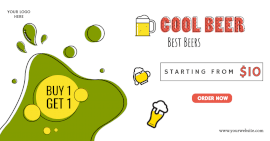Online Editable cool Beer Promotion Facebook Ad post