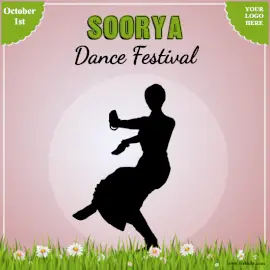 Online Editable Soorya Dance Festival October 1 Event Social Media Post