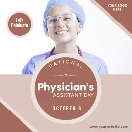 Online Editable National Physician's Assistant Day October 6 Appreciation Social Media Post