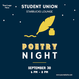 Online Editable Poetry Night Instagram Ad