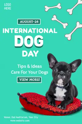 Online Editable International Dog day August 26 Tumblr Graphic
