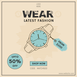 Online Editable Latest Watch Sale Instagram Ad