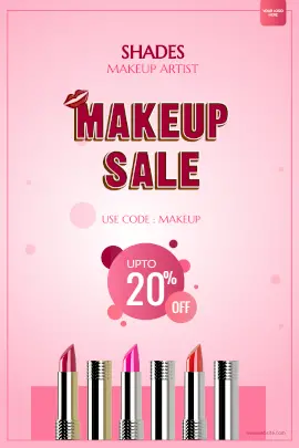 Online Editable Girly Makeup Discount Sale Tumblr Graphic