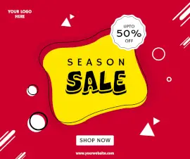 Online Editable Season Sale Offer Facebook Post