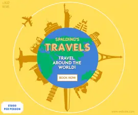Online Editable Spalding Travels Ad Facebook Post