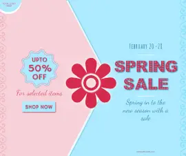 Online Editable Special Spring Sale Facebook Post