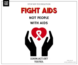 Online Editable Fight AIDS Facebook Post