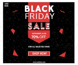 Online Editable Black Friday Sale Facebook Post