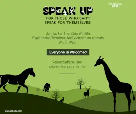 Online Editable Speak Up Awareness Facebook Post