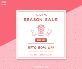 Online Editable End of Season Sale Facebook Post