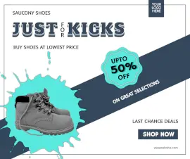 Online Editable Saucony Shoes Sale Facebook Post