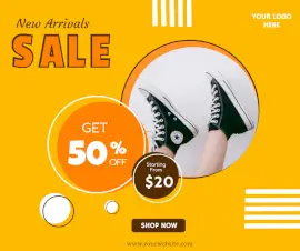 Online Editable New Arrival Sale Facebook Post