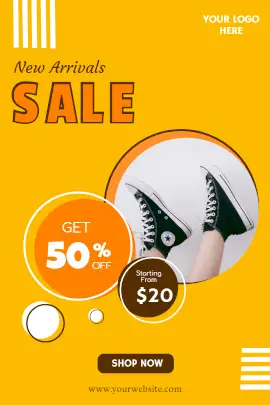 Online Editable Yellow Shoe Sale Offer Tumblr Graphic